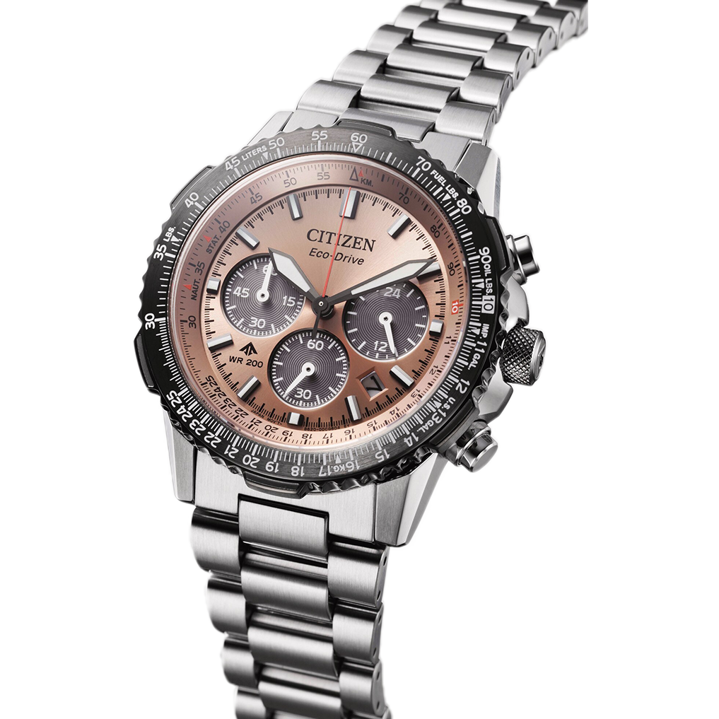 Citizen CA4664-60X Chronograph | Eco-Drive, 200M WR, Salmon Dial